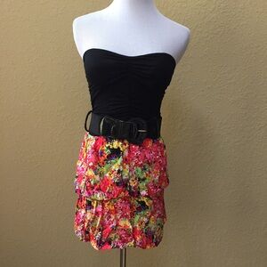 Floral twofer dress